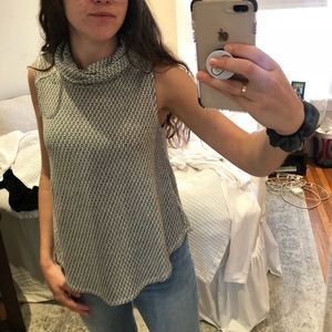 Sleeveless Cowl Neck Knit Top